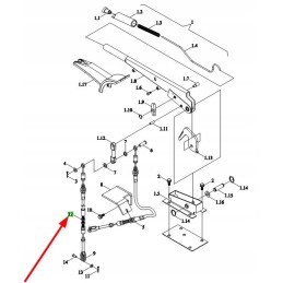 Tb1s433010012k kairiojo rankinio stabdžio svirties trosas