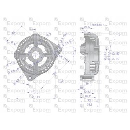 Kintamosios srovės generatoriaus priekinis dangtis 0123510074ex naujas tipas