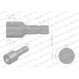 Redukcinio rakto adapterio vidinė anga q 35 mm velenui