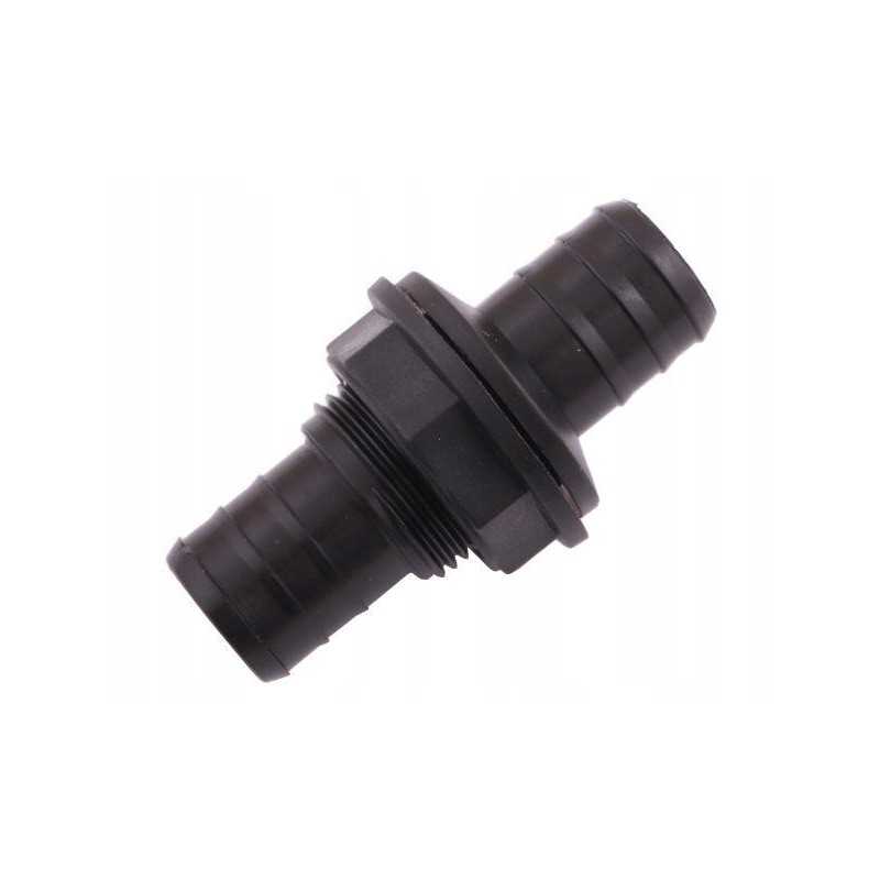 Tiesi sieninė jungtis su 1 veržle 2 žarnai