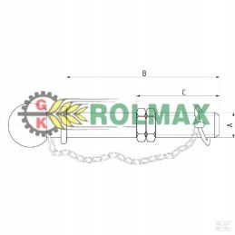 Prisukamas rutulinis kaištis k50 25 4x190 mm z992519