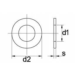 Nailono poveržlė m8x1 6mm din125a vidinis skersmuo
