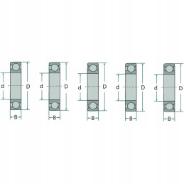 Rutulinis guolis paprastai 6203 2zr c fag