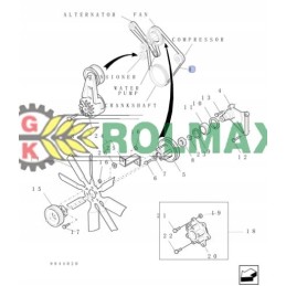 Polietileninis V formos diržas 86011009 new Holland cnh