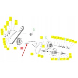 102147495 siauro profilio trapecinis diržas spb x 3650