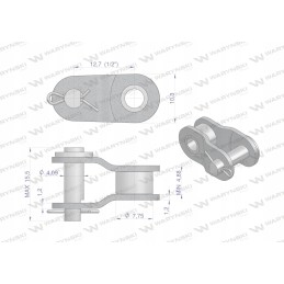 Grandinės jungtis 083 1 r1 1 2 x 3 16 panaudojimų