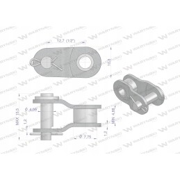 Grandinės jungtis 083 1 r1 1 2 x 3 16 panaudojimų