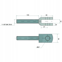 Šakės 30mm 200992202 granitas