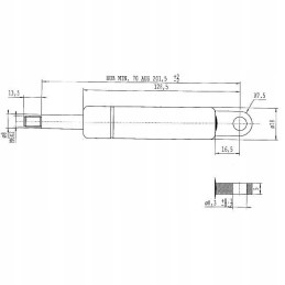 Dujinė spyruoklė 201 5 mm 180n tipo f stabilus