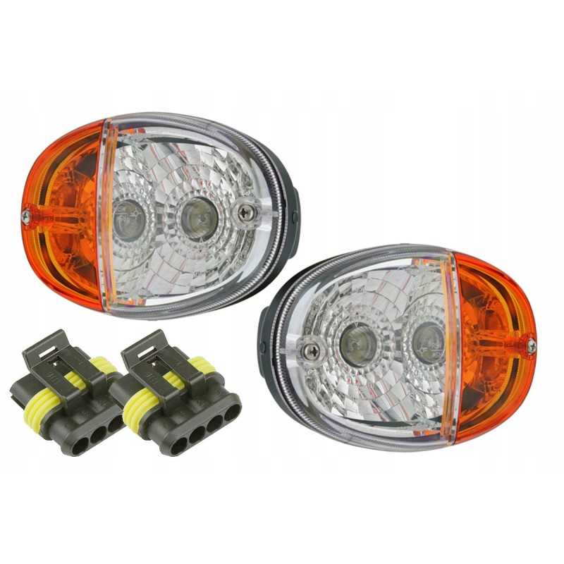 Žemės ūkio statybinių mašinų priekiniai žibintai 2x