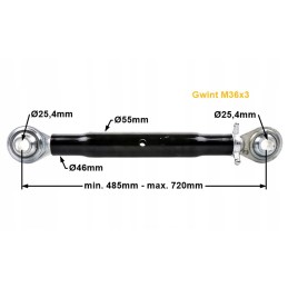 Centrinė jungtis, viršutinė, 2 kat., 485, 720 mm, m36x3