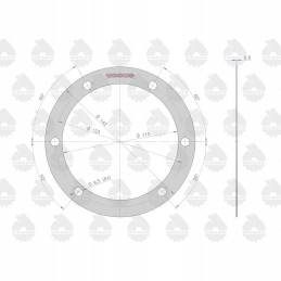 Krazelit 0 reduktoriaus vidinio dangčio tarpiklis