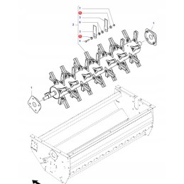 7110624m1 išorinė smulkintuvo ašmenų įvorė