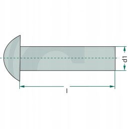 Rutulinės kniedės, pakuotėje 39 vnt