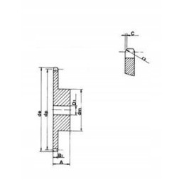 Grandininis ratas 1 2 x 5 16 z38 standartinis