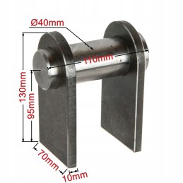 Cilindro pavaros tvirtinimas su 40 mm kaiščiais