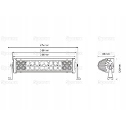 LED apšvietimo juosta 410mm 4200 liumenų 10 30v