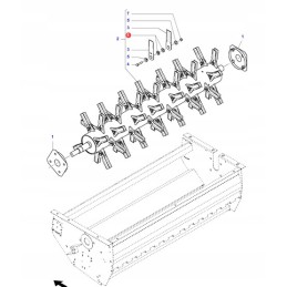 7110623m1 vidinė smulkintuvo ašmenų rankovė