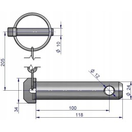 Centrinės jungties kaištis c 330 c 360
