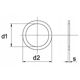 Plieninis tarpiklis oe 25x35x0 2 mm din 98