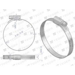 Apkabos juosta 20 32 sliekinis gnybtas w2 plieno n