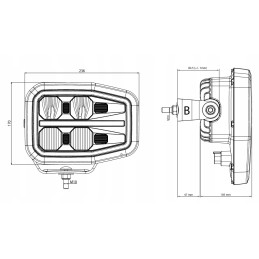 Kombinuotas priekinis žibintas 12 24v led w188