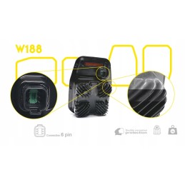 Kombinuotas priekinis žibintas 12 24v led w188