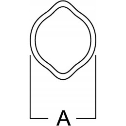 Išorinio profilio vamzdis citrina l24 arba vidinis 40