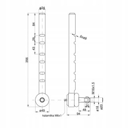 Ilga rutulinė jungtis c 385 su veržle 80220029 n