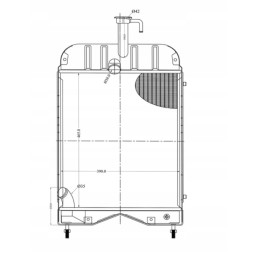 Ursus Ogrodnik 3 eilių vandens aušintuvas, varinis