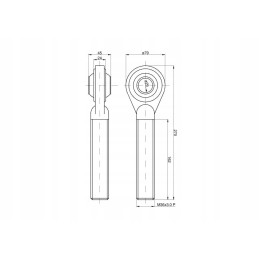 Pakabos galvutė l rinkinys m36x3 dešinysis kaištis fi28 c