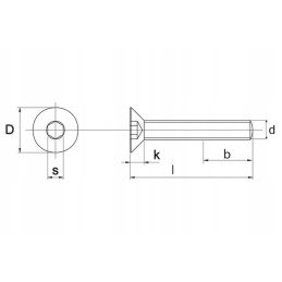 7991630109b šešiakampis varžtas su gilia galvute, m6 x 1