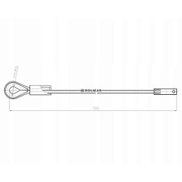 Durų ribotuvo kabelis l 720mm 80368020 zetor w