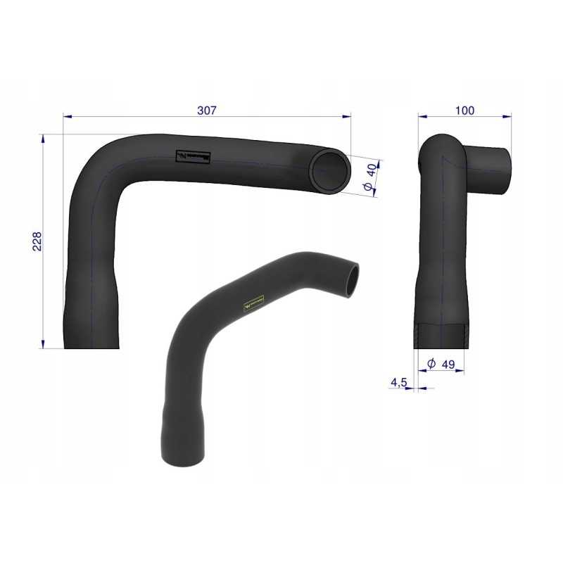 Radiatoriaus žarna 3384380m1 Warynski 3384380m1w