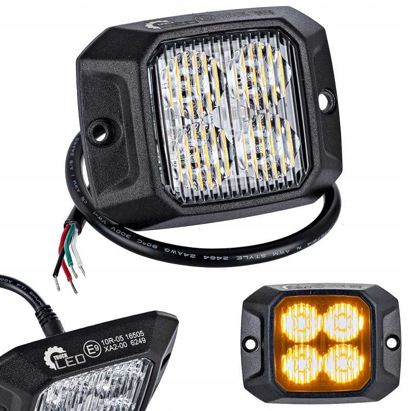 LED stroboskopinė lempa 10w r10 r65 oranžinė