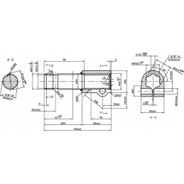 PTO reduktorius vidinis 1 3 8 z 6 išorinis 1 3 8 z
