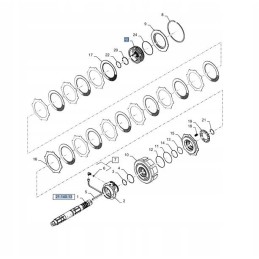 Pavarų dėžės stebulė new holland t8 tg 235913a3