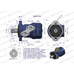WMR 100 cm3 Warynski orbitinis hidraulinis variklis