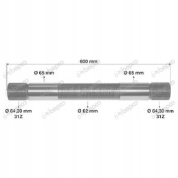 John Deere 6000 kėlimo svirties volas