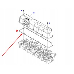 F934201210010 variklio vožtuvo dangtelio tarpinė