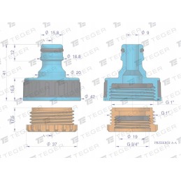 Čiaupų jungtis 3 4 1 teger m