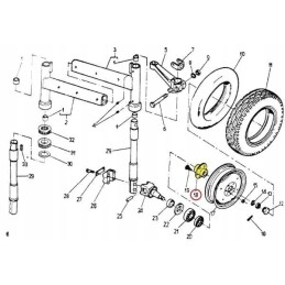 Priekinio rato stebulė, 5 skylės, seno tipo C 330
