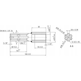Kardaninio veleno reduktorius vidinis 30 mm išorinis 1 3 8 iš 6