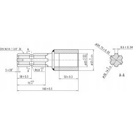 PTO reduktorius vidinis 35 mm išorinis 1 3 8