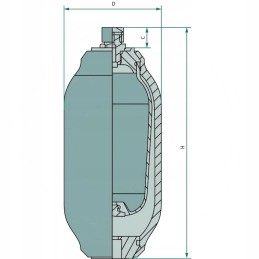 Hidraulinis akumuliatorius 1500 cm3 m18x1 5 85048004