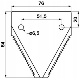 Claas apatinės pusės dalgio ašmenys rasspe 611316