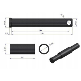 Šakės tvirtinimo kaištis su rėmu c 330 c 360 orig