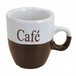 Baltos ir rudos spalvos kavos puodelių rinkinys