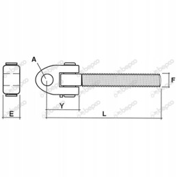 Šakės galvutės skersmuo 25, 4 centrinė jungtis M36x3