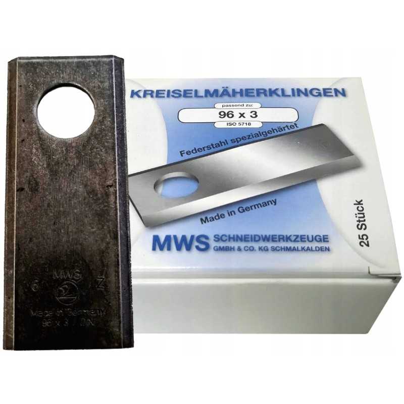 Lenkiškas vejapjovės peilis 96x40x3 MWS Vokietija